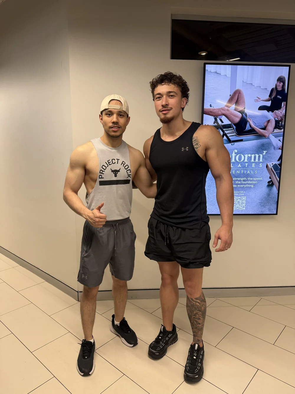 Ethen with a client after a session