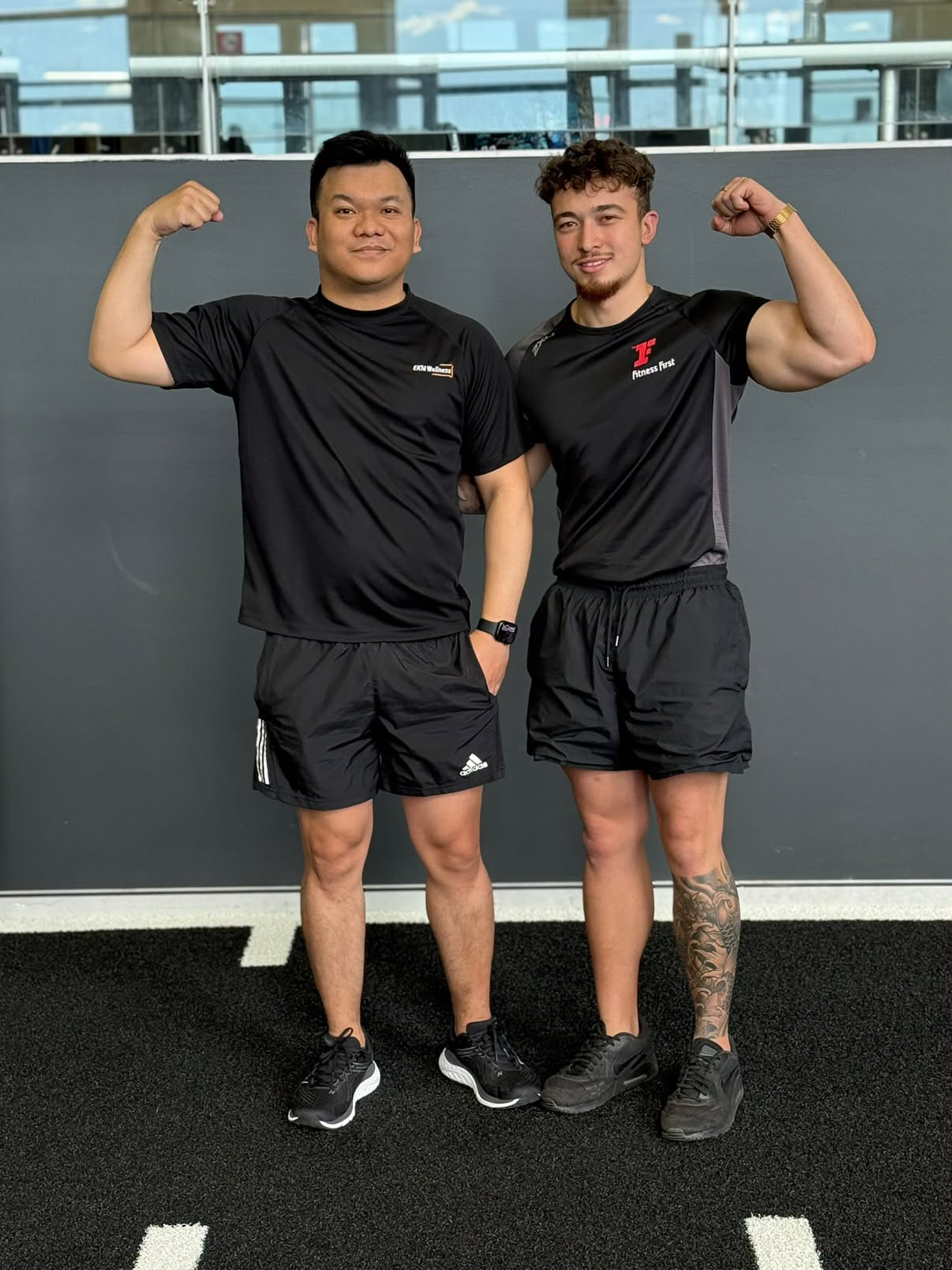 Nico and Ethen after a training session