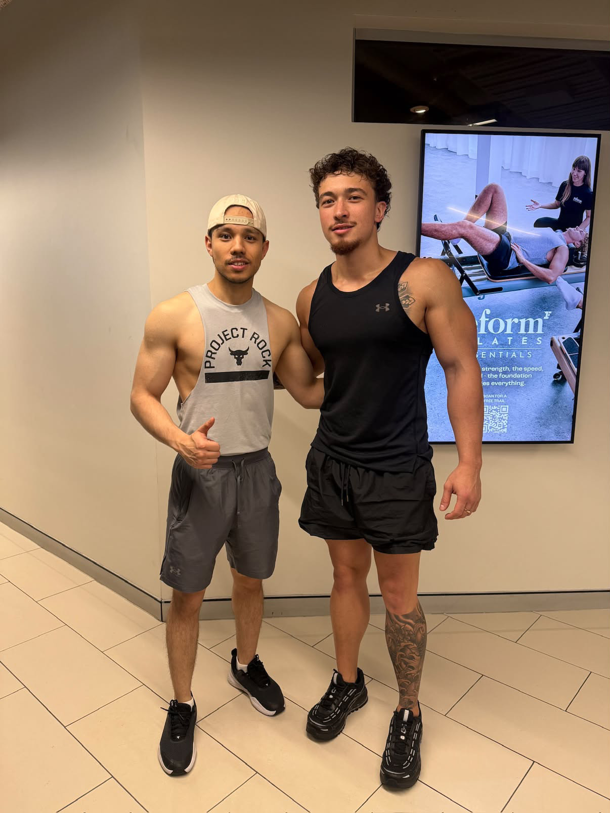 Rusan and Ethen after a training session